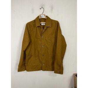 Old Navy Mens Chore Jacket Brown Ochre Cotton Canvas Workwear Coat Large